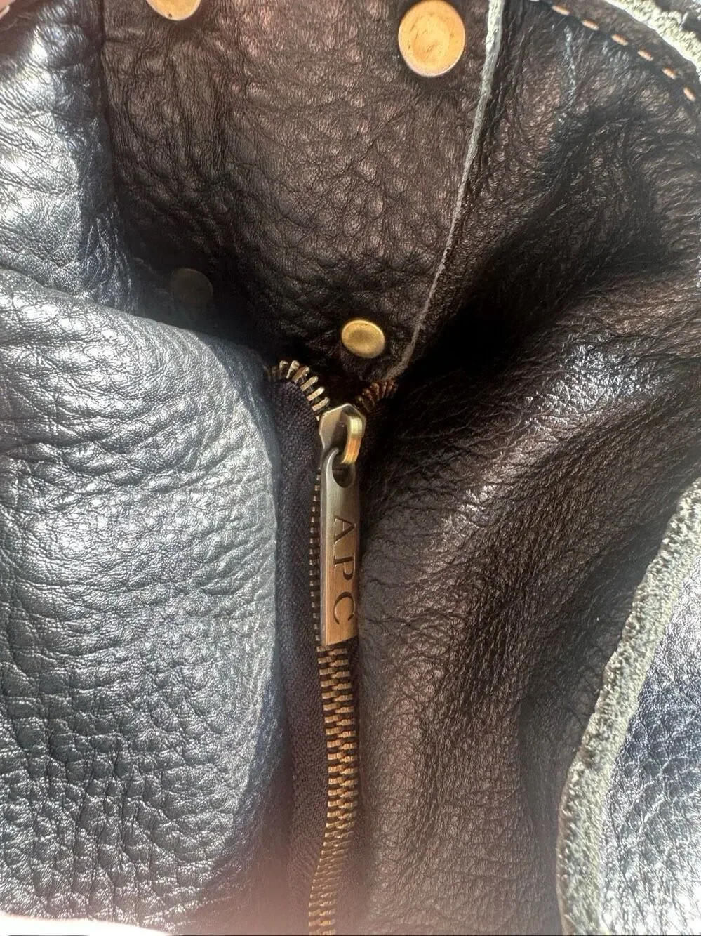 Amerileather Cynthia Black Pebble Leather Slouchy Shoulder Bag